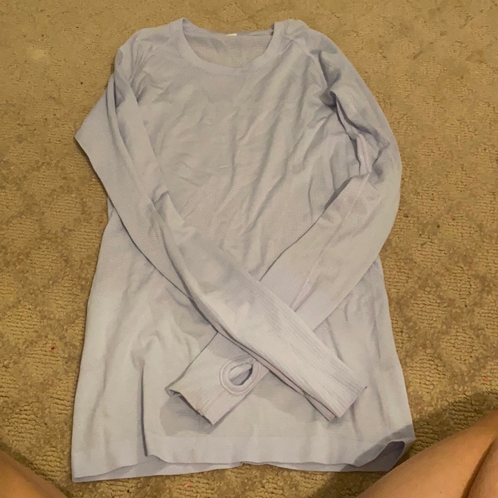 light purple long sleeve lulu top